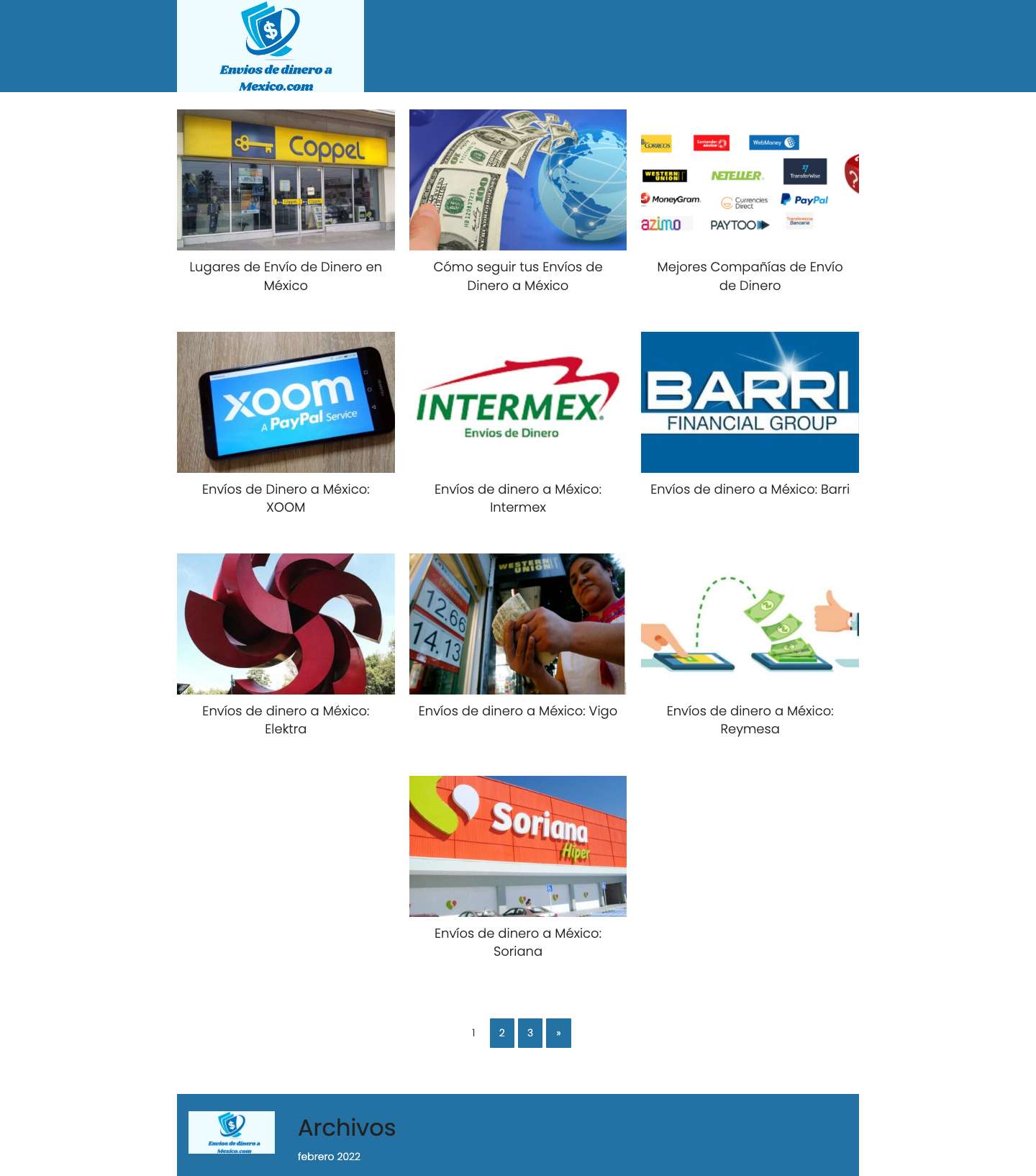 Envíos de dinero a México - Comparativa de compañías de envíos de dinero : Xoom , remitly , Pangea , intermex , Wells Fargo... - Full Screenshot