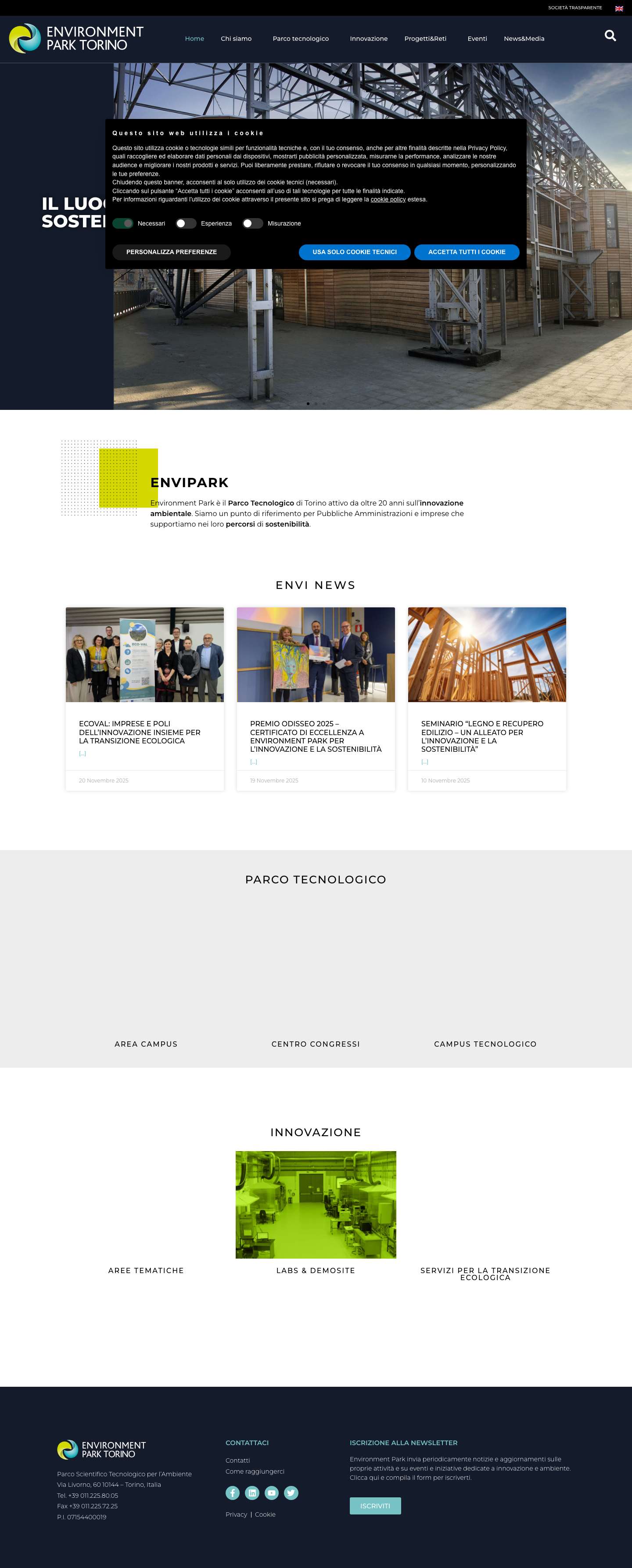Home page - Environment Park - Full Screenshot
