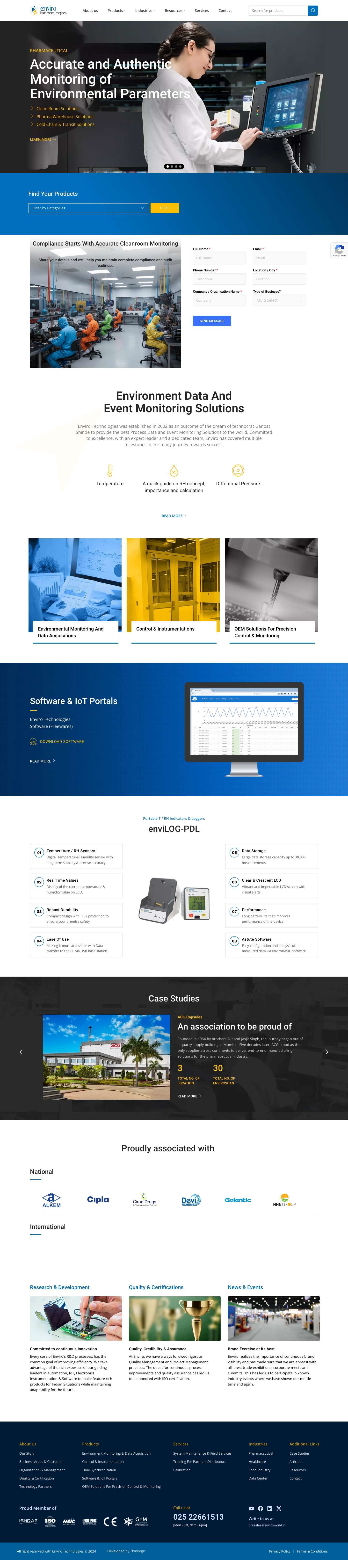 Advanced Monitoring Systems | Enviro Technologies - Full Screenshot