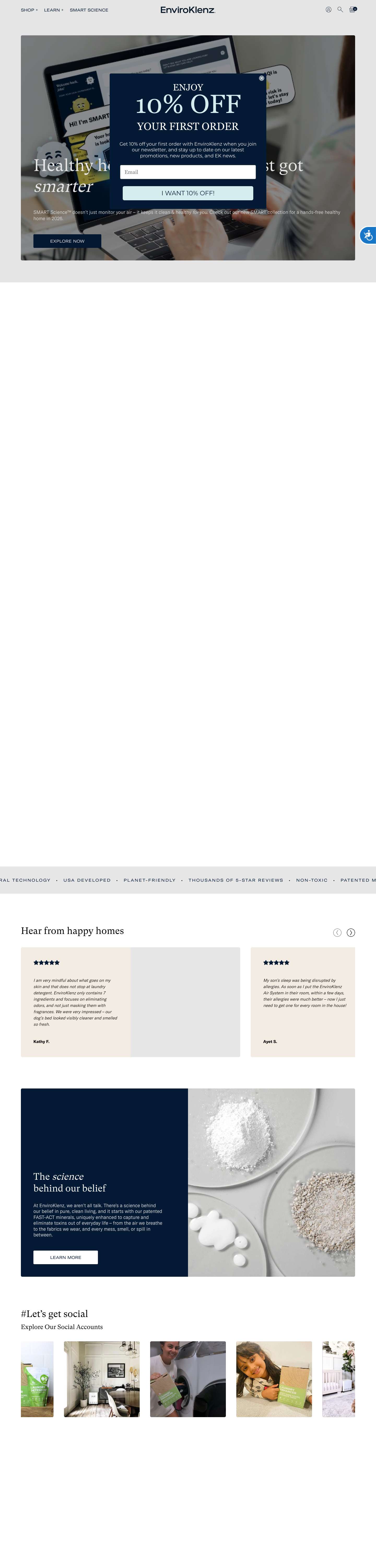 EnviroKlenz | Safe and Effective Products for a Healthier Home - Full Screenshot