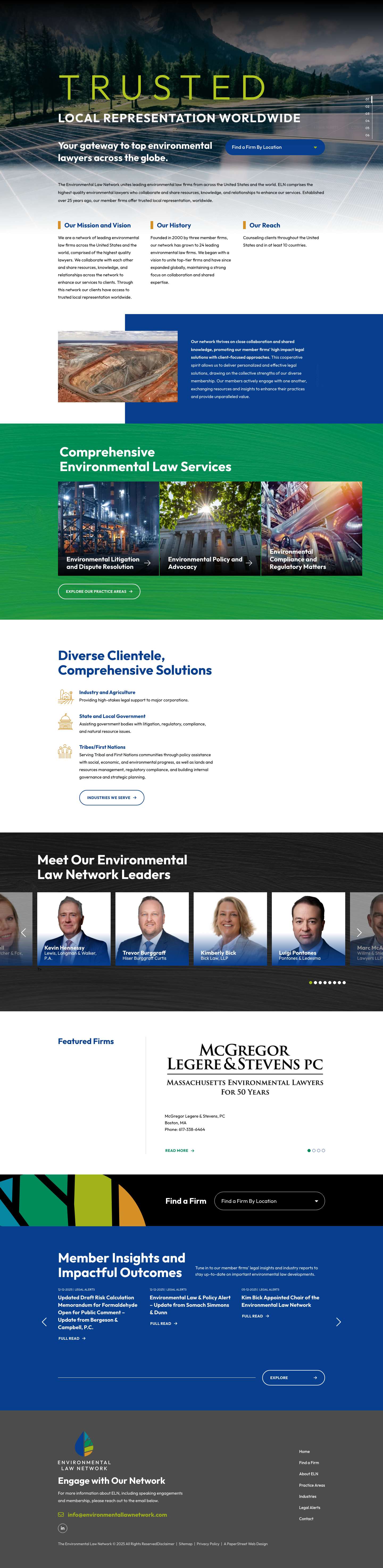 The Environmental Law Network | Local Representation Worldwide - Full Screenshot
