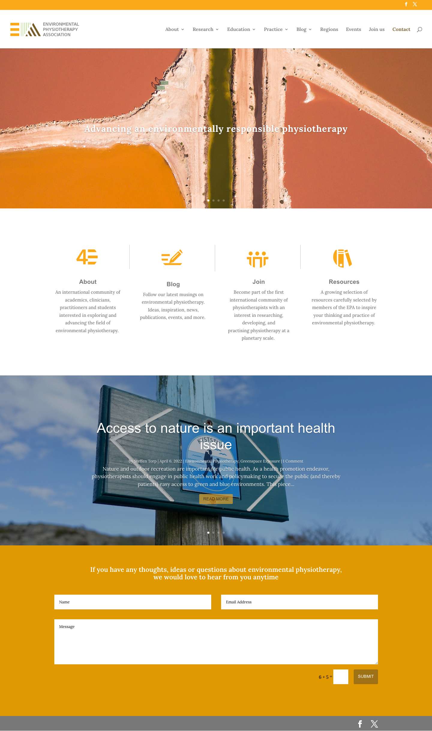 Environmental Physiotherapy Asscociation | - Full Screenshot