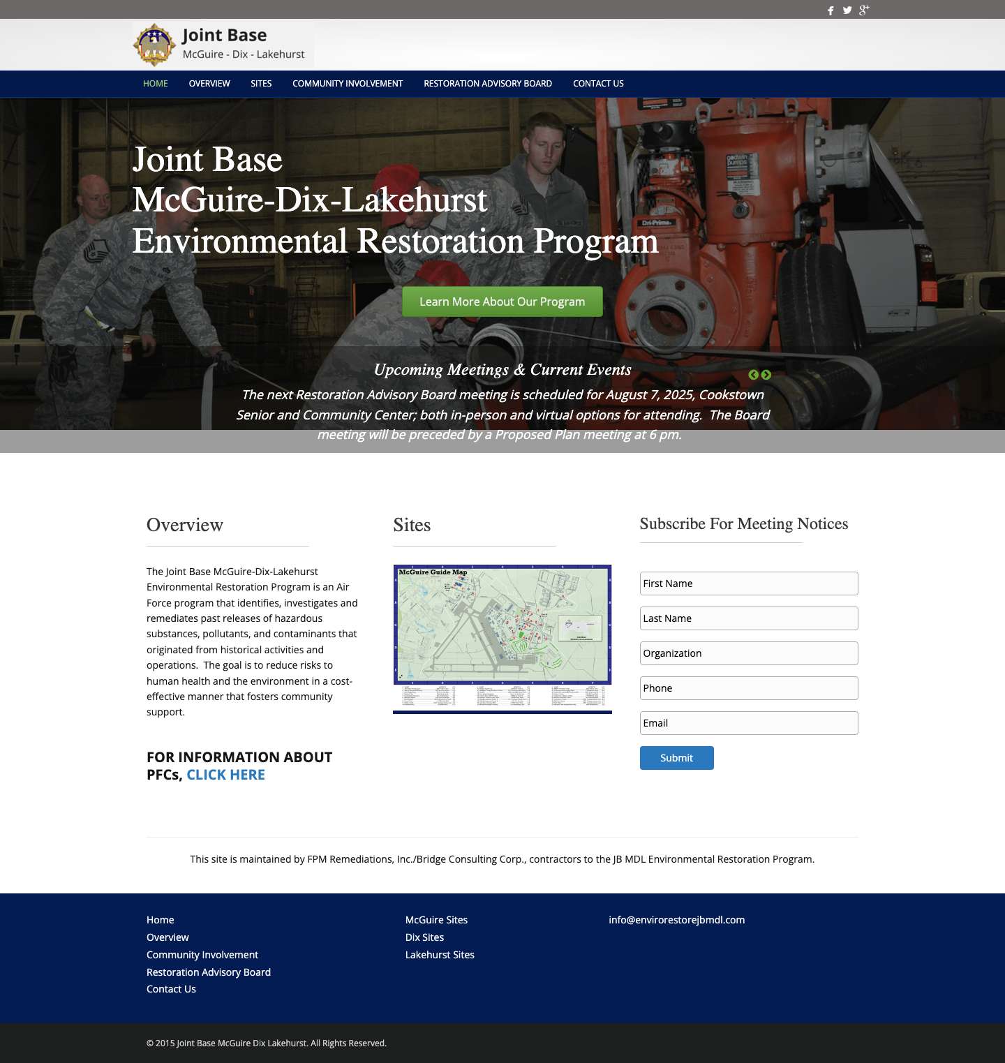 Home - Joint Base McGuire Dix Lakehurst - Full Screenshot