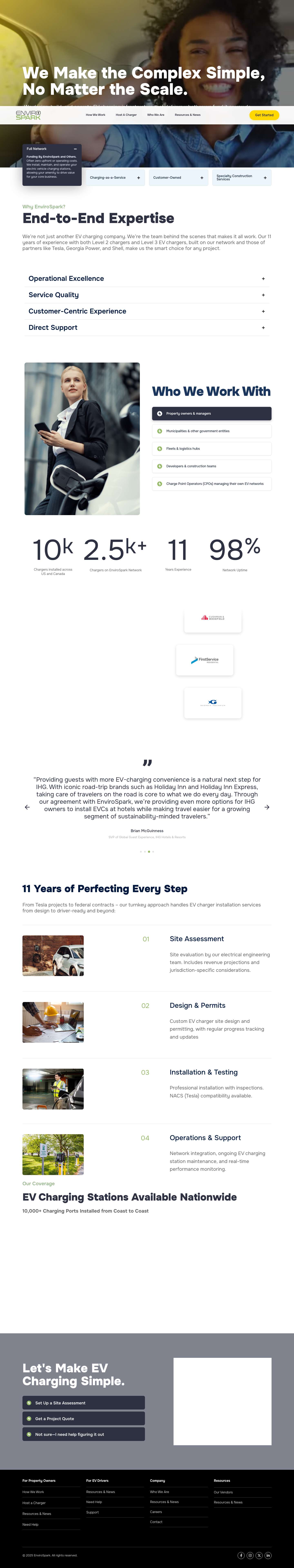 EV Charging Infrastructure & Installation | EnviroSparkClose - Full Screenshot