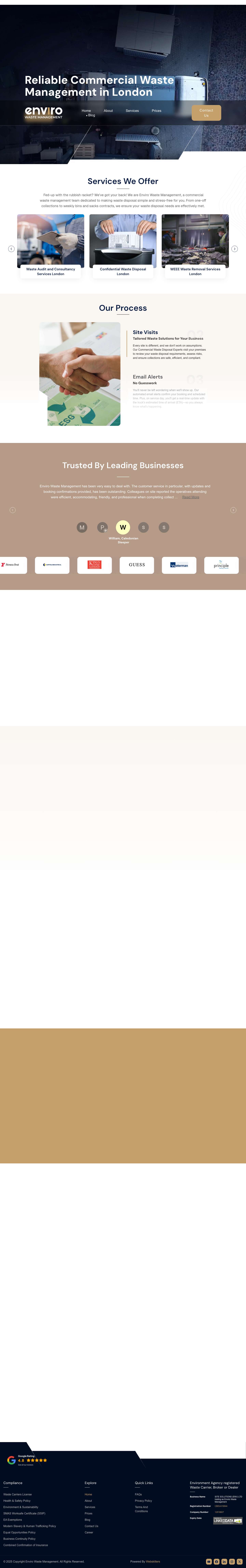 Commercial Waste Management and Disposal London | Enviro - Full Screenshot