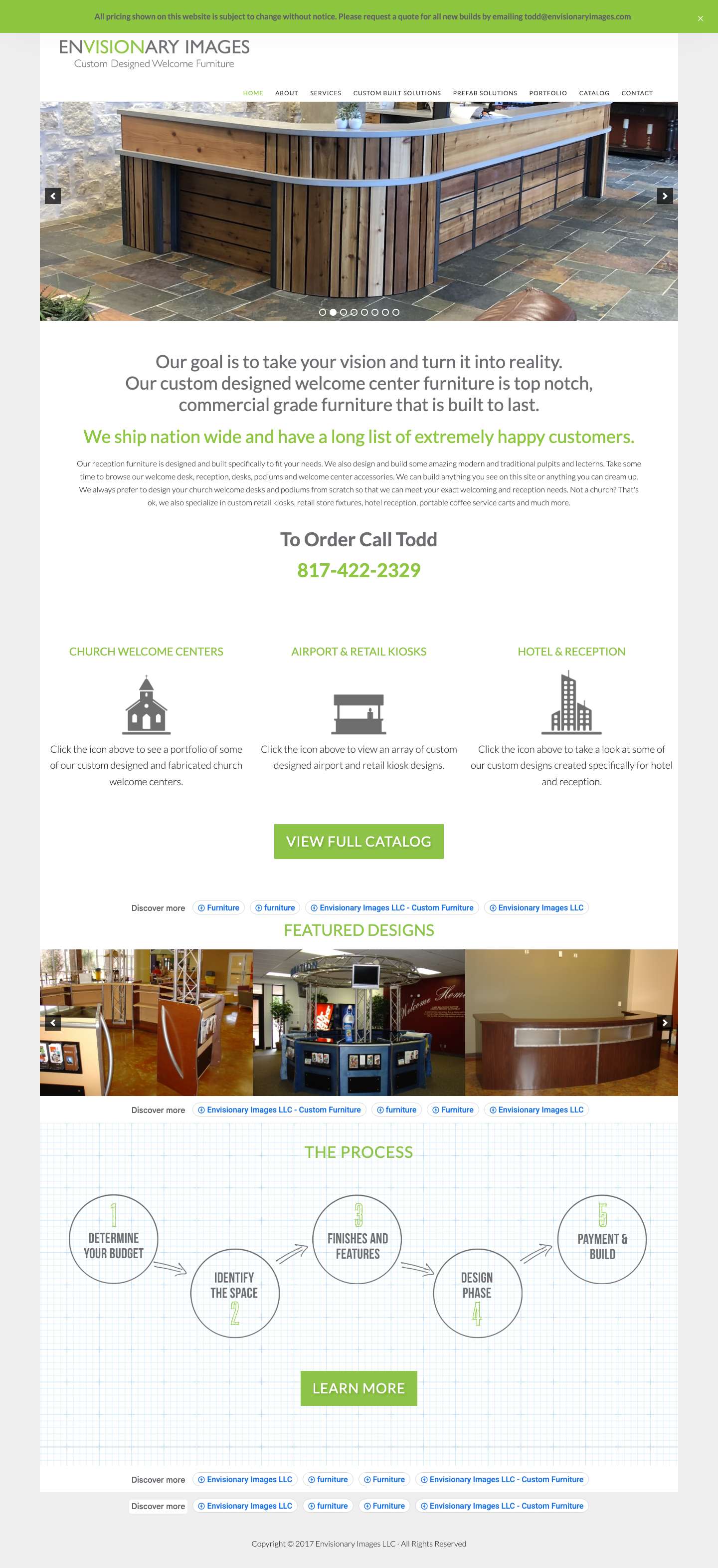 Envisionary Images - Custom Church Welcome Centers, Retail Kiosks and Reception - Full Screenshot