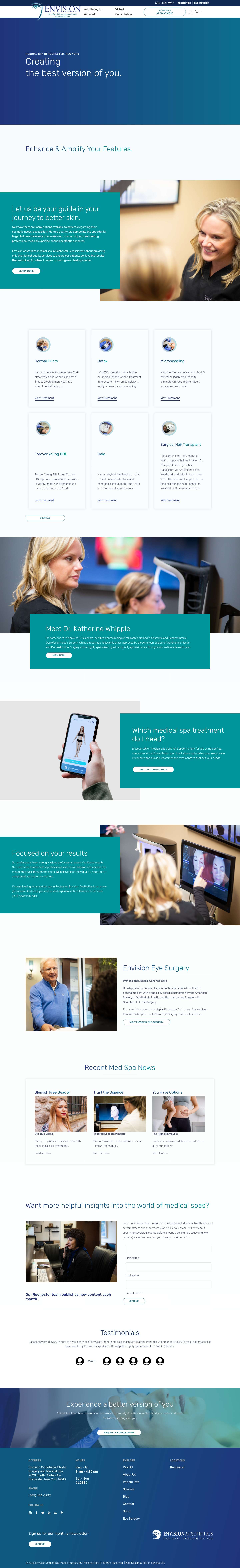 Medical Spa in Rochester New York - Full Screenshot