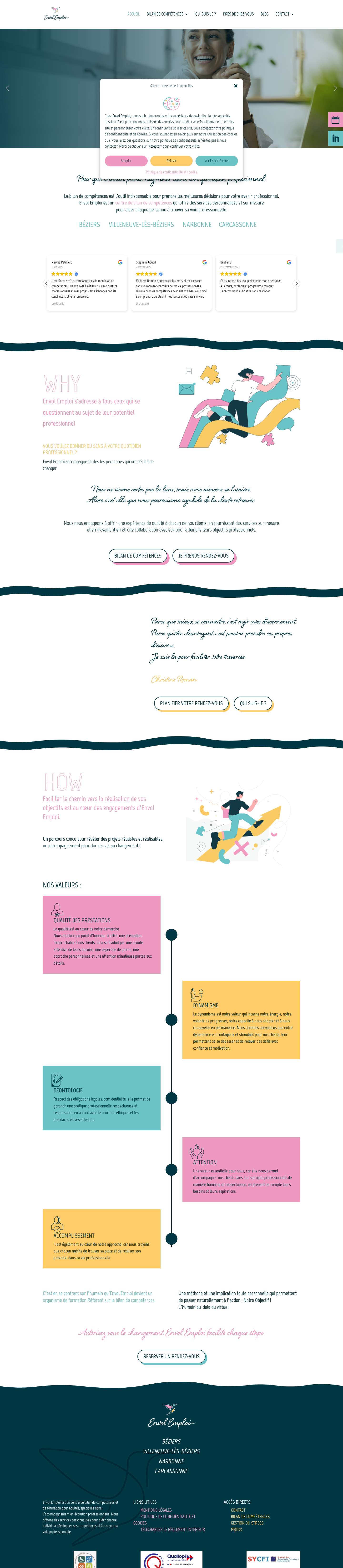 Envol Emploi | Accueil - Full Screenshot