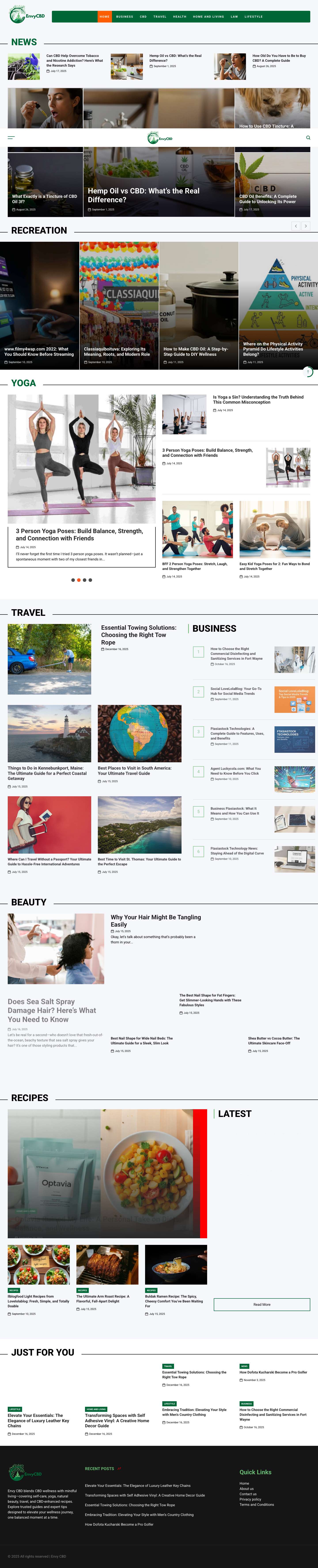 Envy CBD - Your Go-To for Wellness, Balance & CBD Living - Full Screenshot