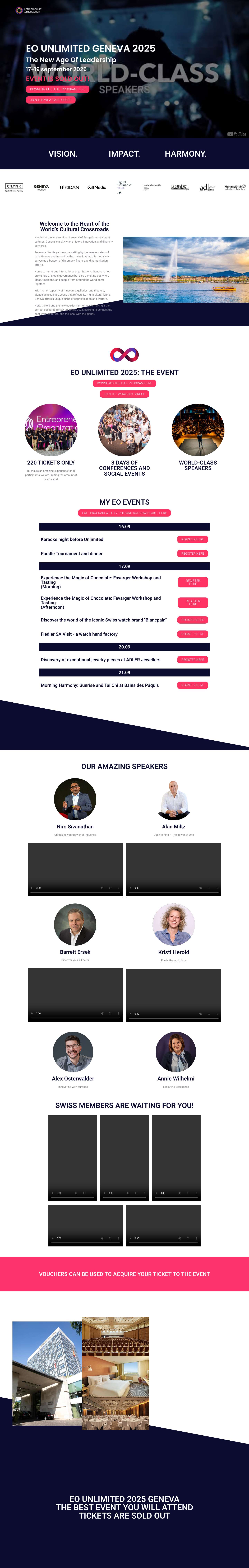 EO Unlimited Geneva 2025 - Full Screenshot