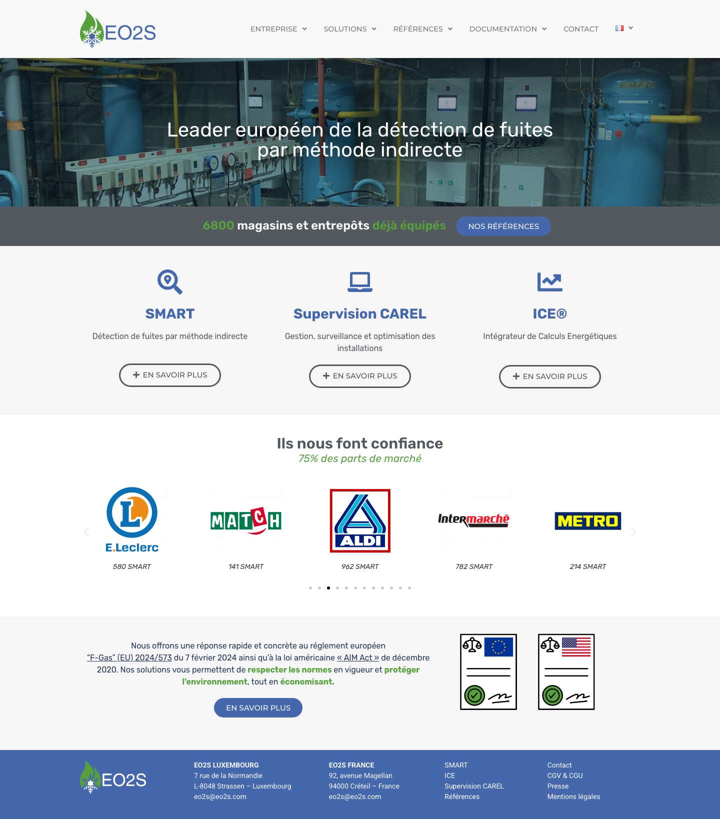 EO2S – Leader de la détection de fuites - Full Screenshot