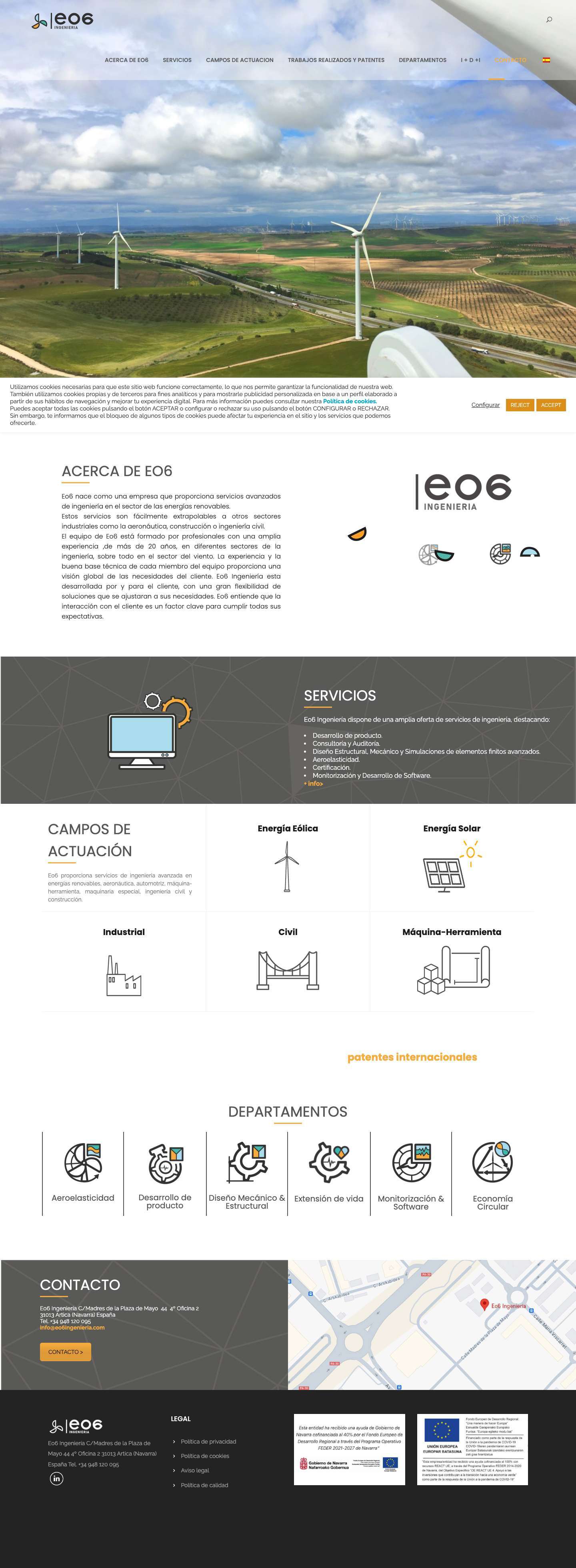 Eo6 Ingenieria - Empresa de servicios avanzados de ingenieria - Full Screenshot