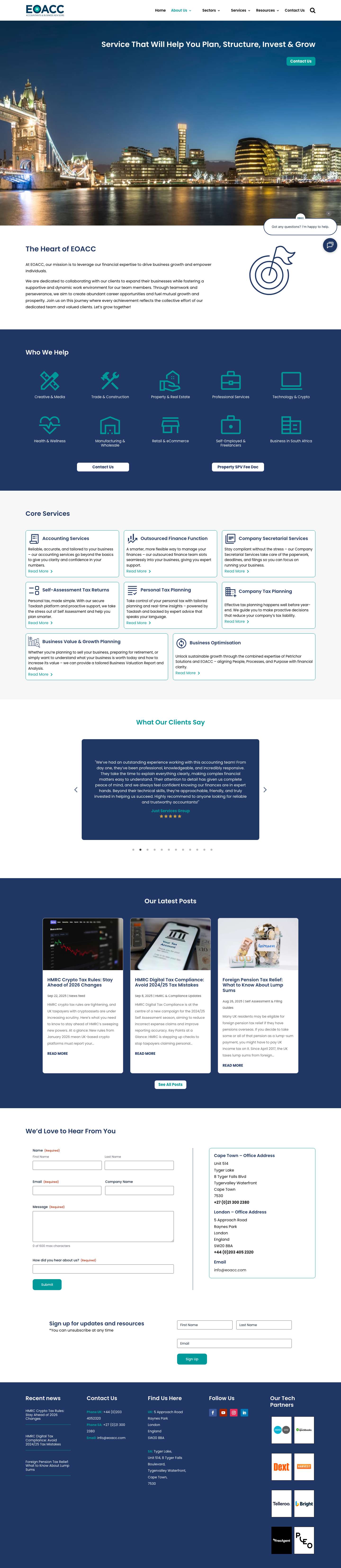 Accountants and Business Advisors Across the UK | EOACC UK - Full Screenshot