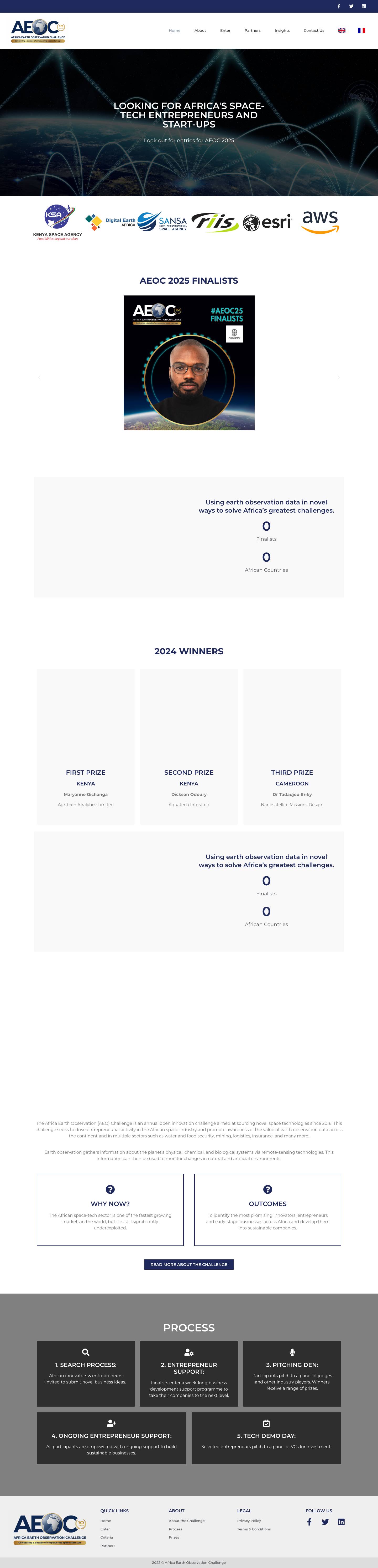 Home - Africa Earth Observation Challenge - Full Screenshot