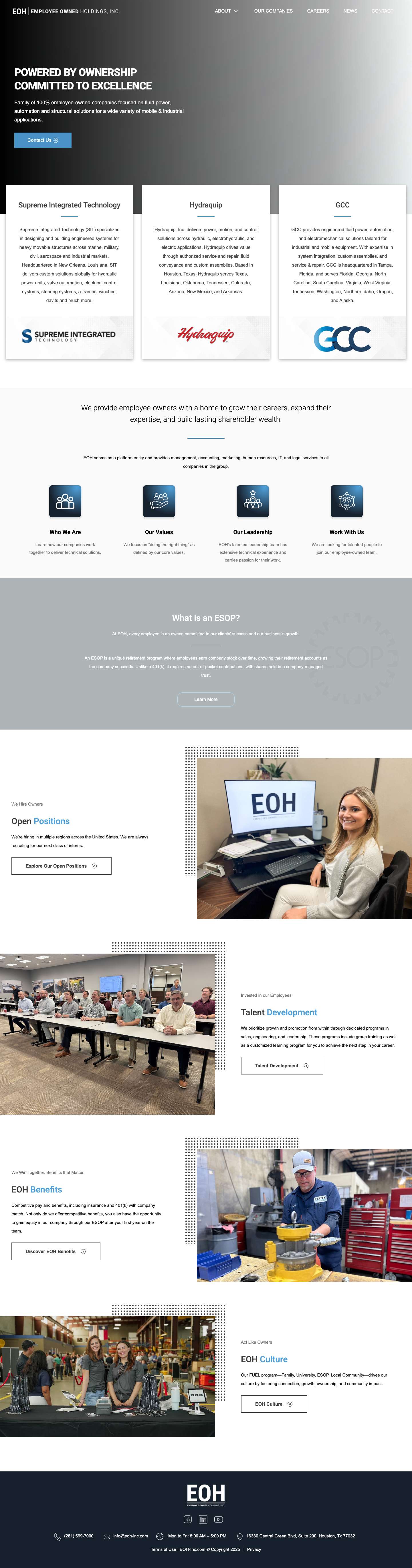 Employee Owned Holdings Inc. (EOH) | Building a Stronger Future Together - Full Screenshot