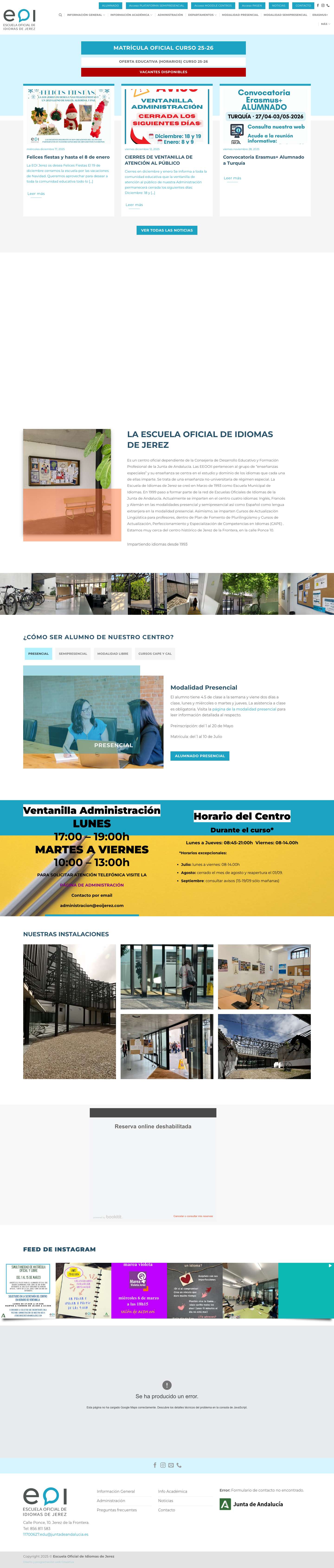 Escuela Oficial de Idiomas de Jerez - Full Screenshot