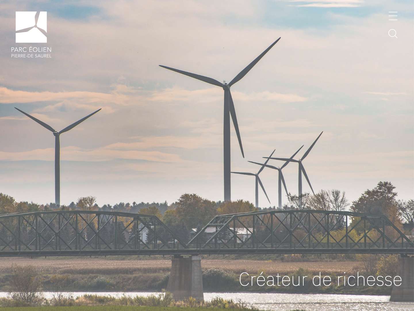 Parc éolien Pierre-De Saurel – L'énergie d'une communauté - Full Screenshot