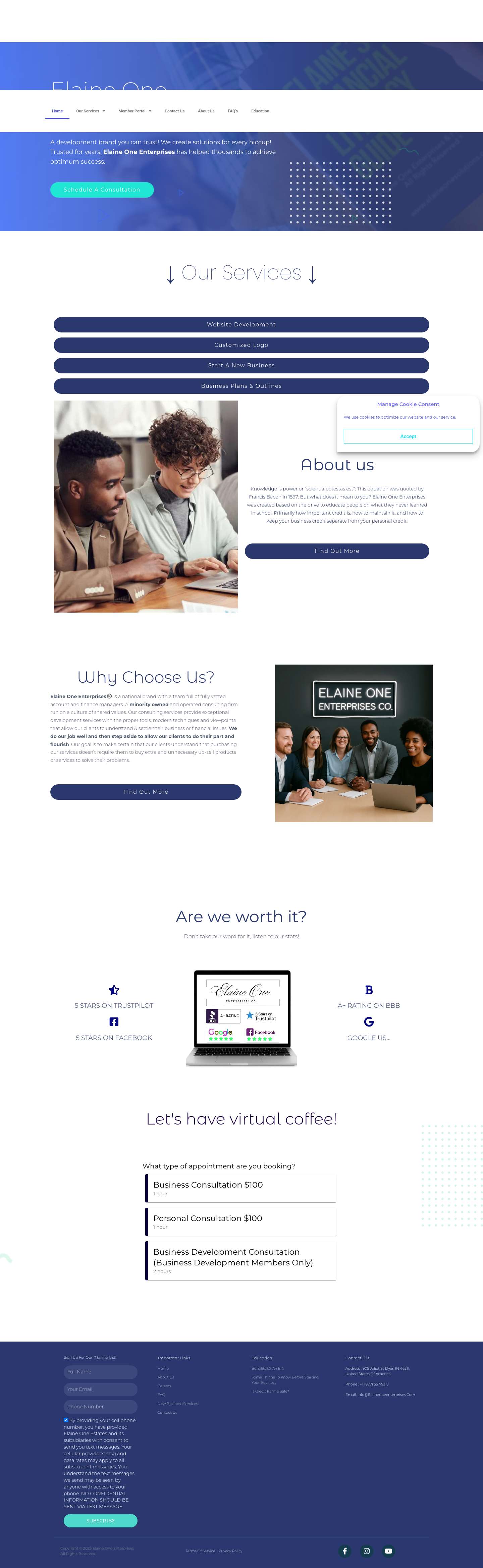 Elaine One Enterprises® – Elaine One Enterprises® | One Solution For All Your Needs! - Full Screenshot