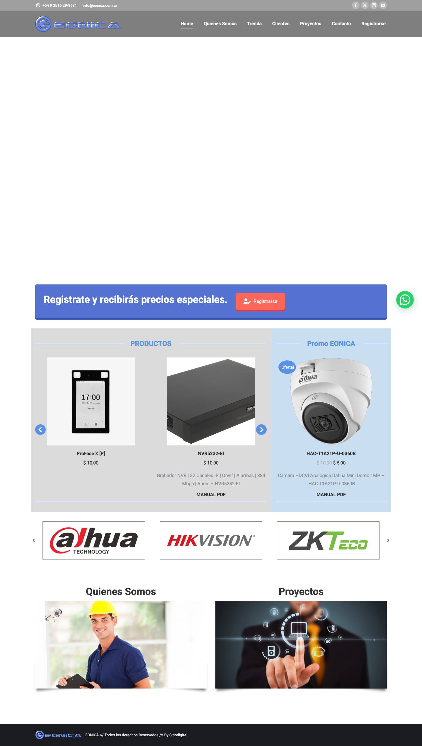 Eonica – Vigilancia Monitoreada - Full Screenshot