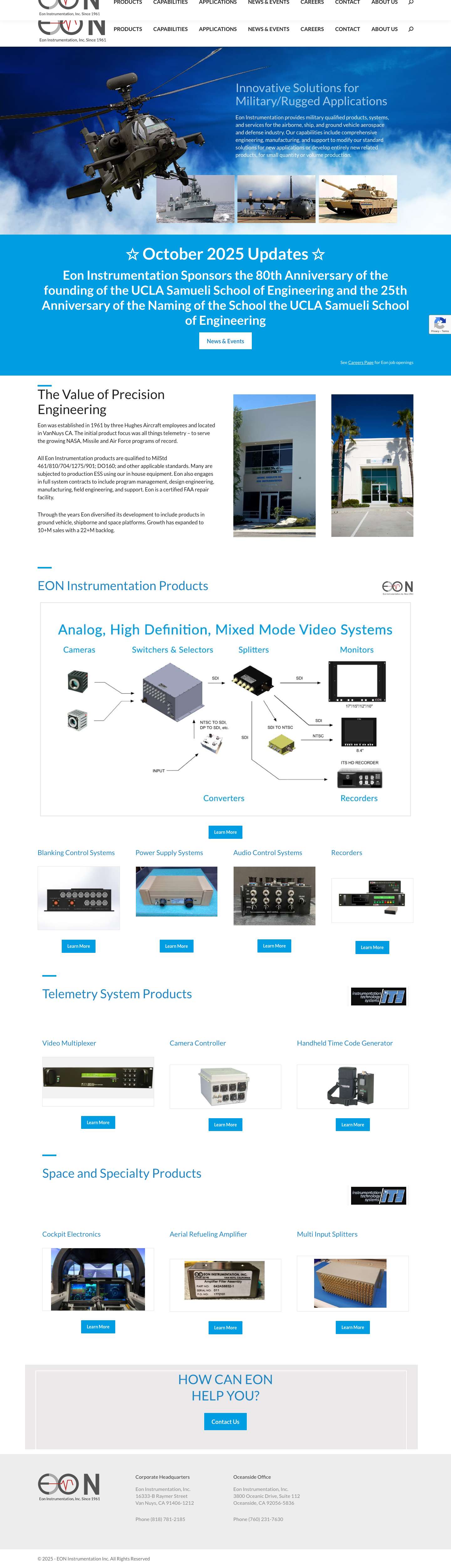 Home - Eon Instrumentation - Full Screenshot