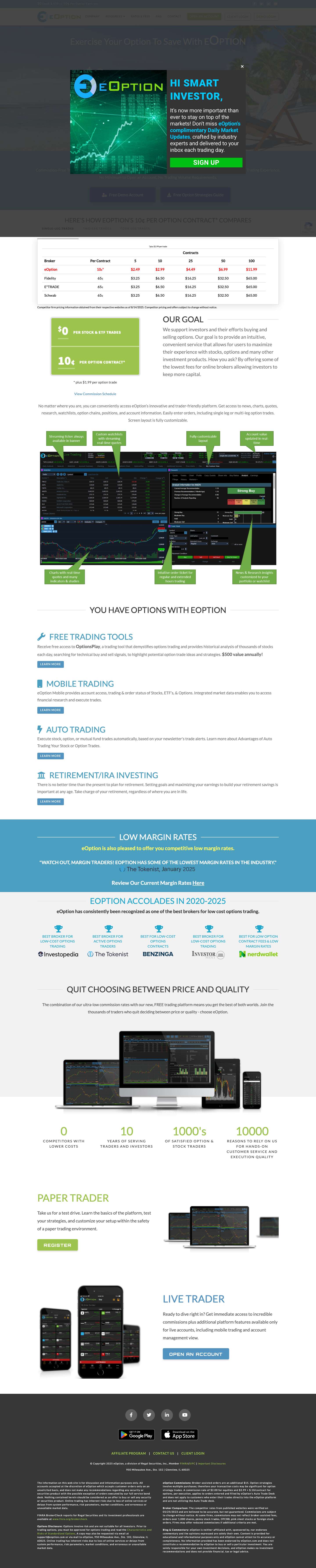 Open a brokerage account | Start Trading Today | eOption - Full Screenshot