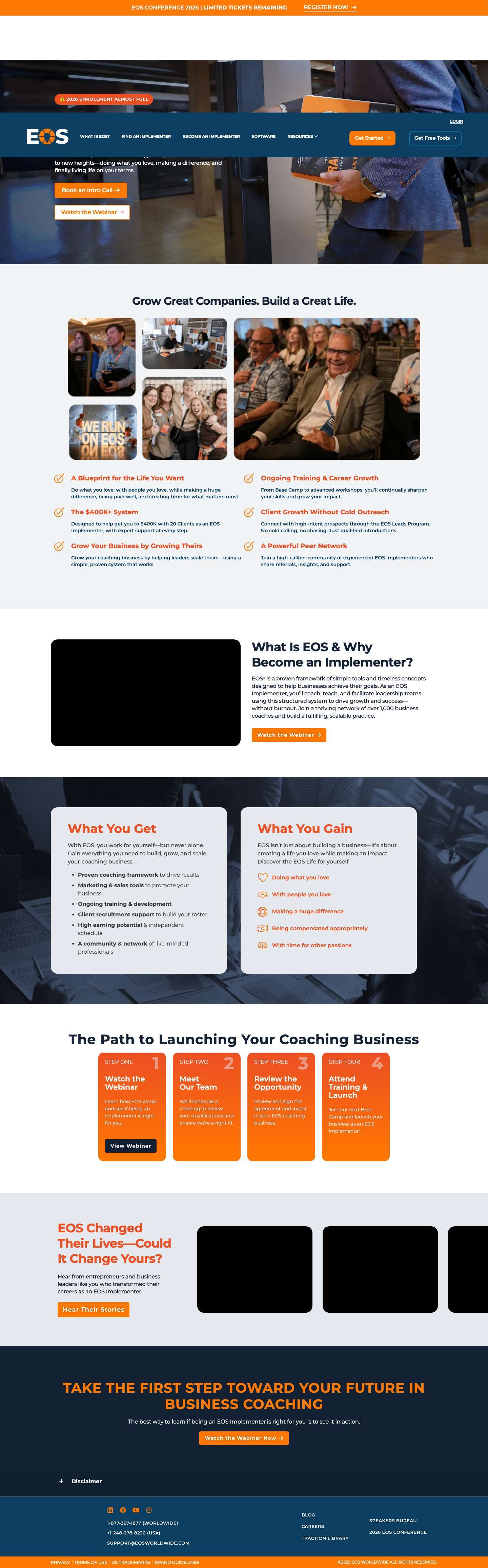 EOS - Become an Implementer - EOS Worldwide - Full Screenshot
