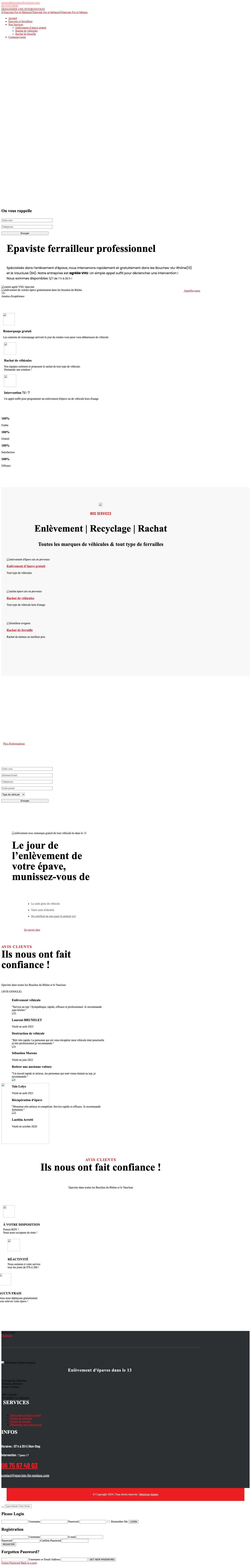Epaviste Ferrailleur | Intervention 100 % gratuite - Full Screenshot