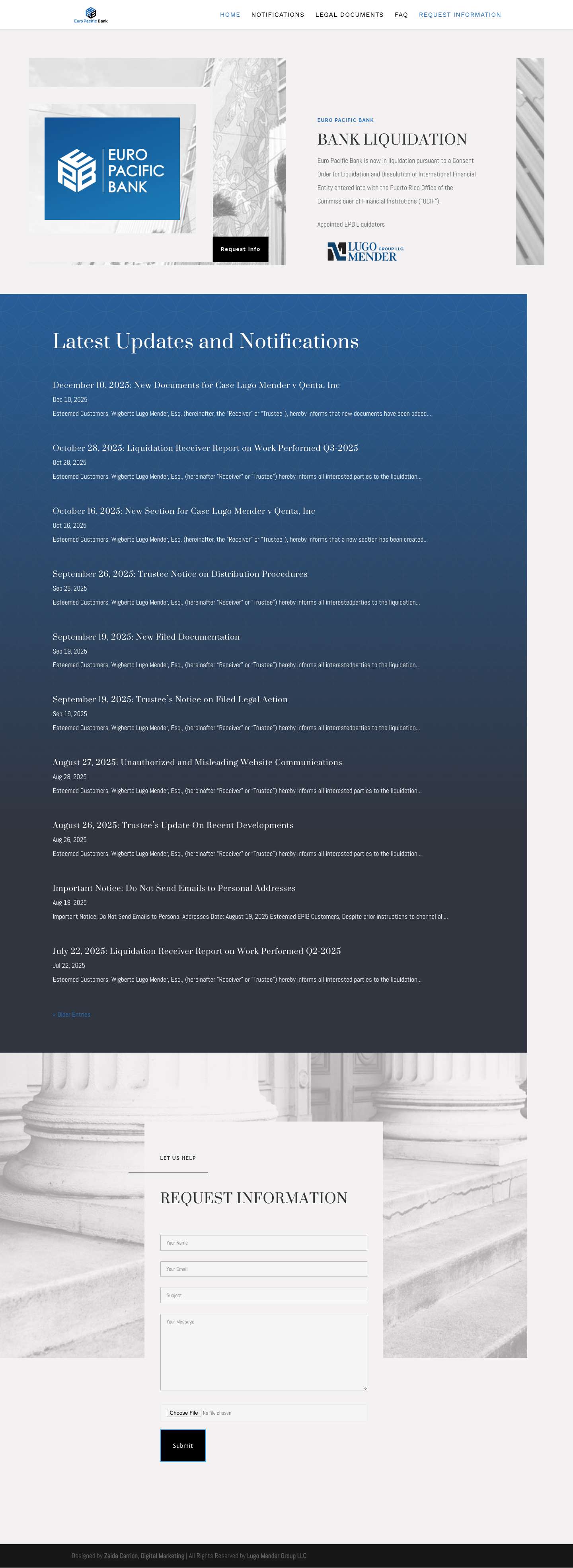 EPB Bank | Liquidation - Full Screenshot