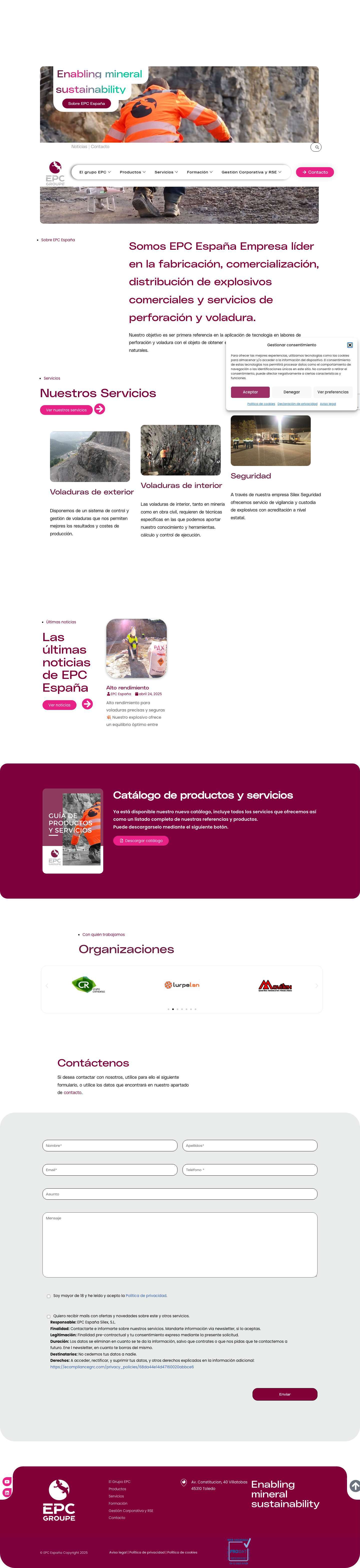 Home - EPC - España - Full Screenshot
