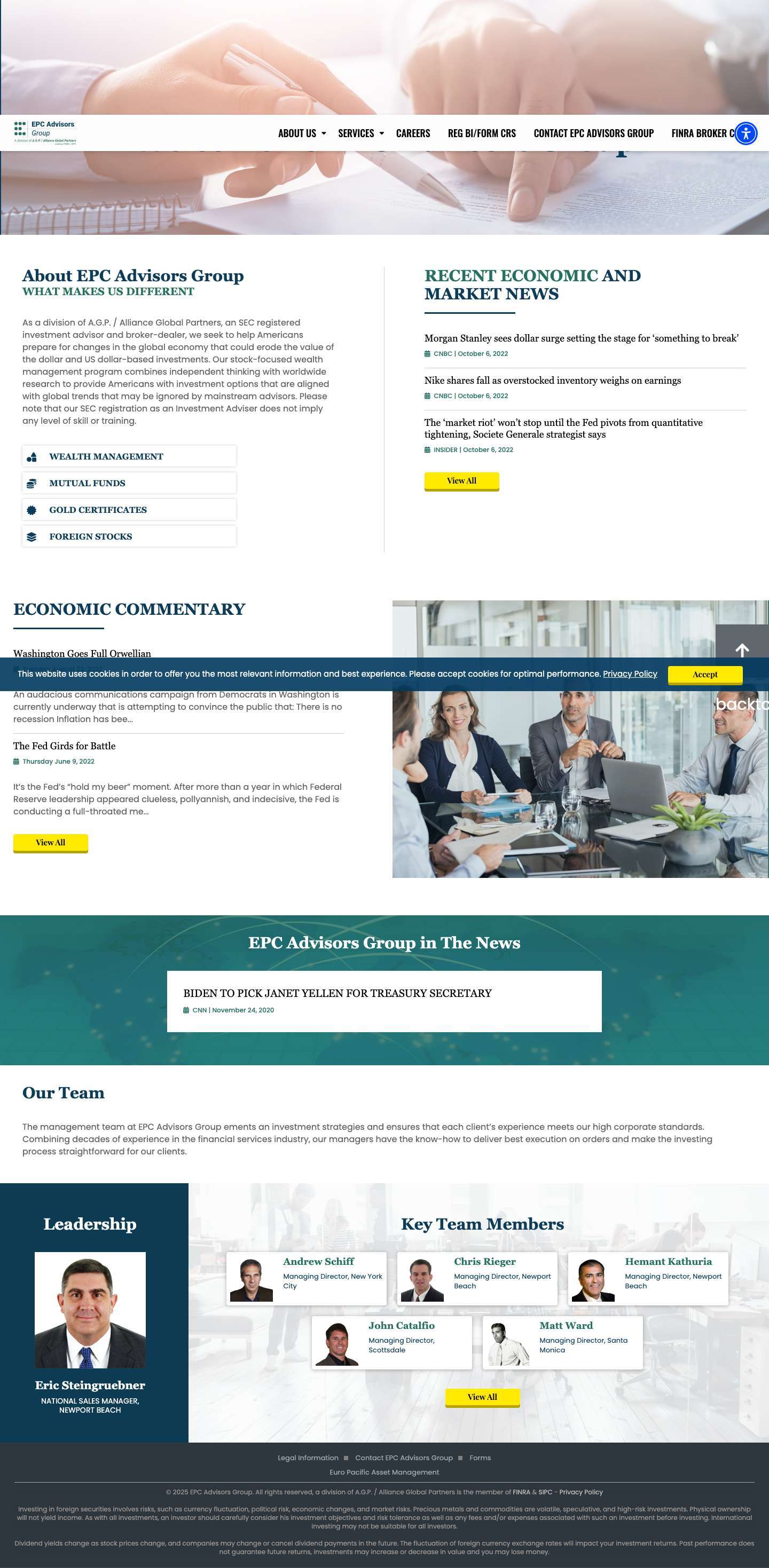 EPC Advisors Group - SEC Registered Investment Advisory Firm in USA - Full Screenshot