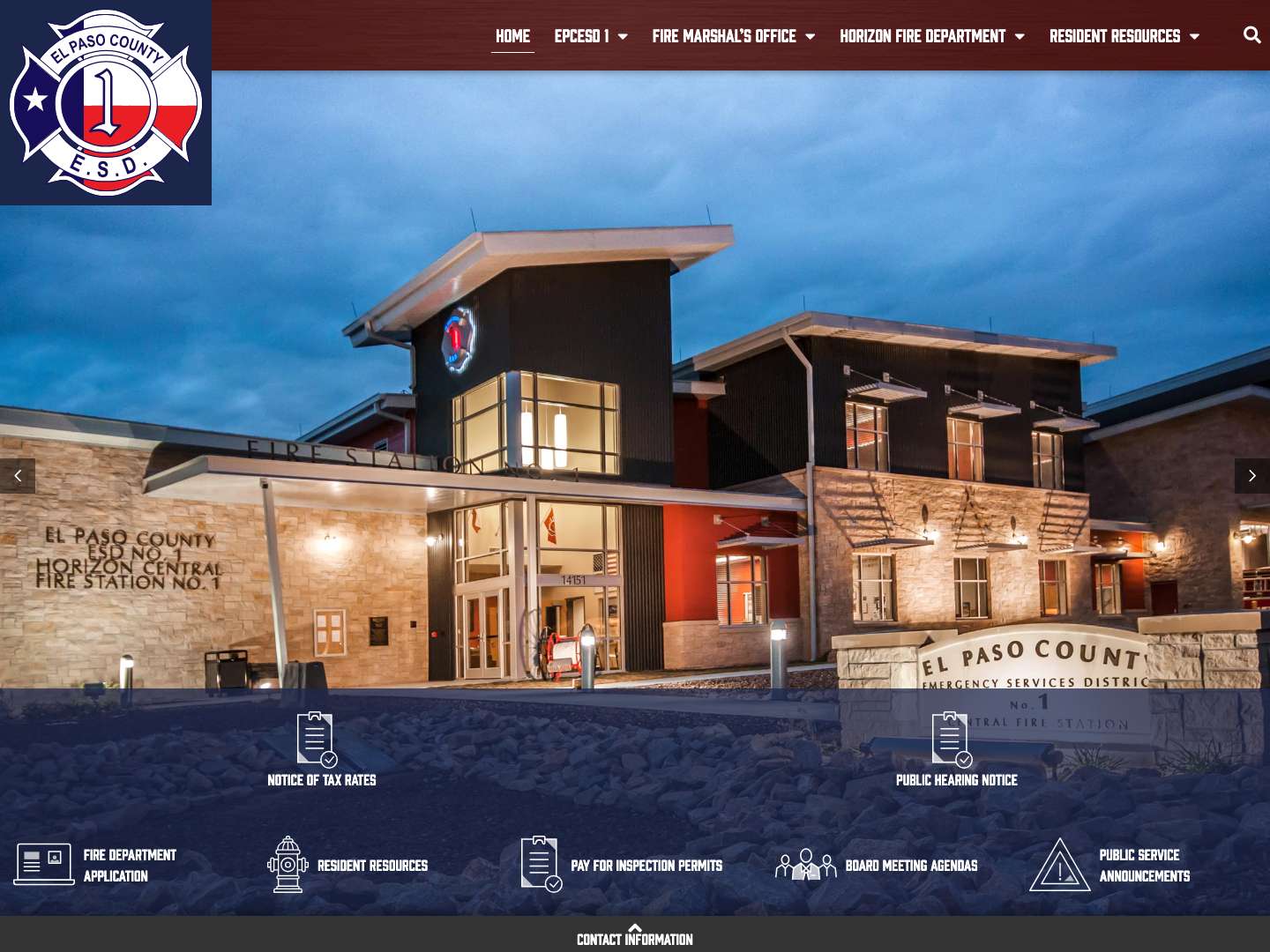 El Paso County Emergency Services District No. 1 - Full Screenshot