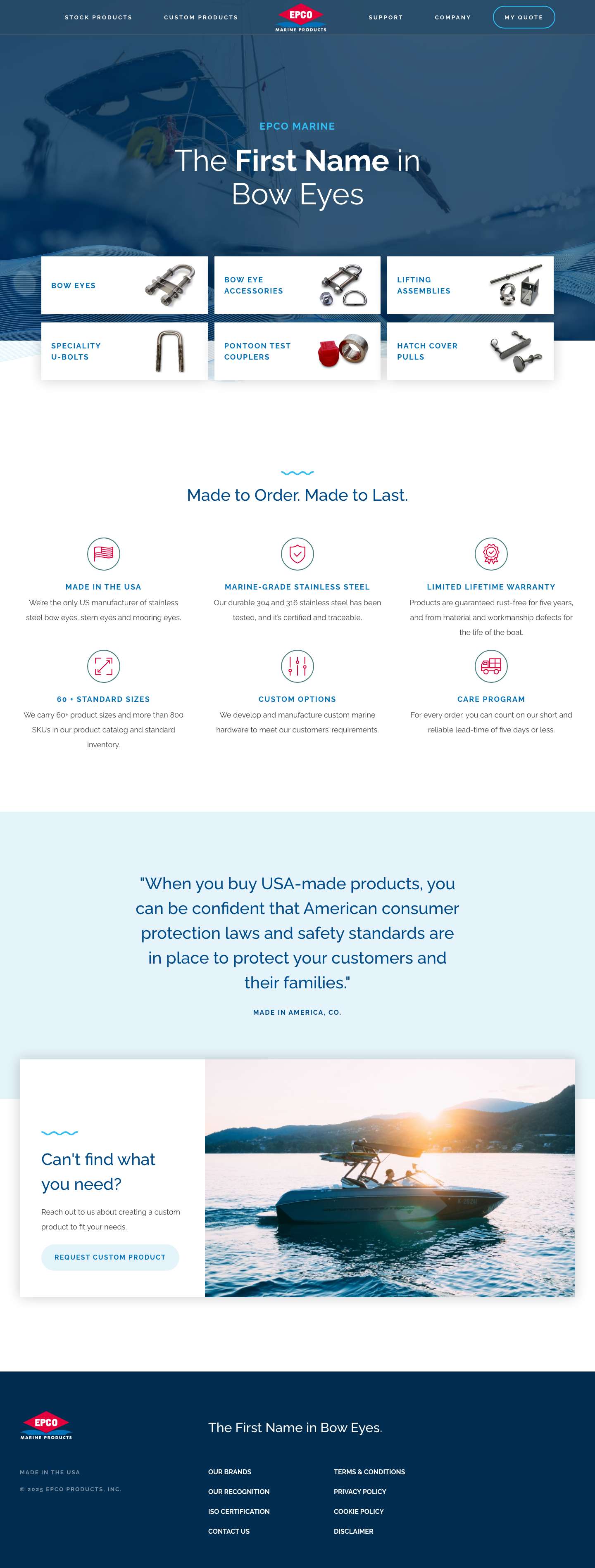 Home | EPCO Marine Products - Full Screenshot