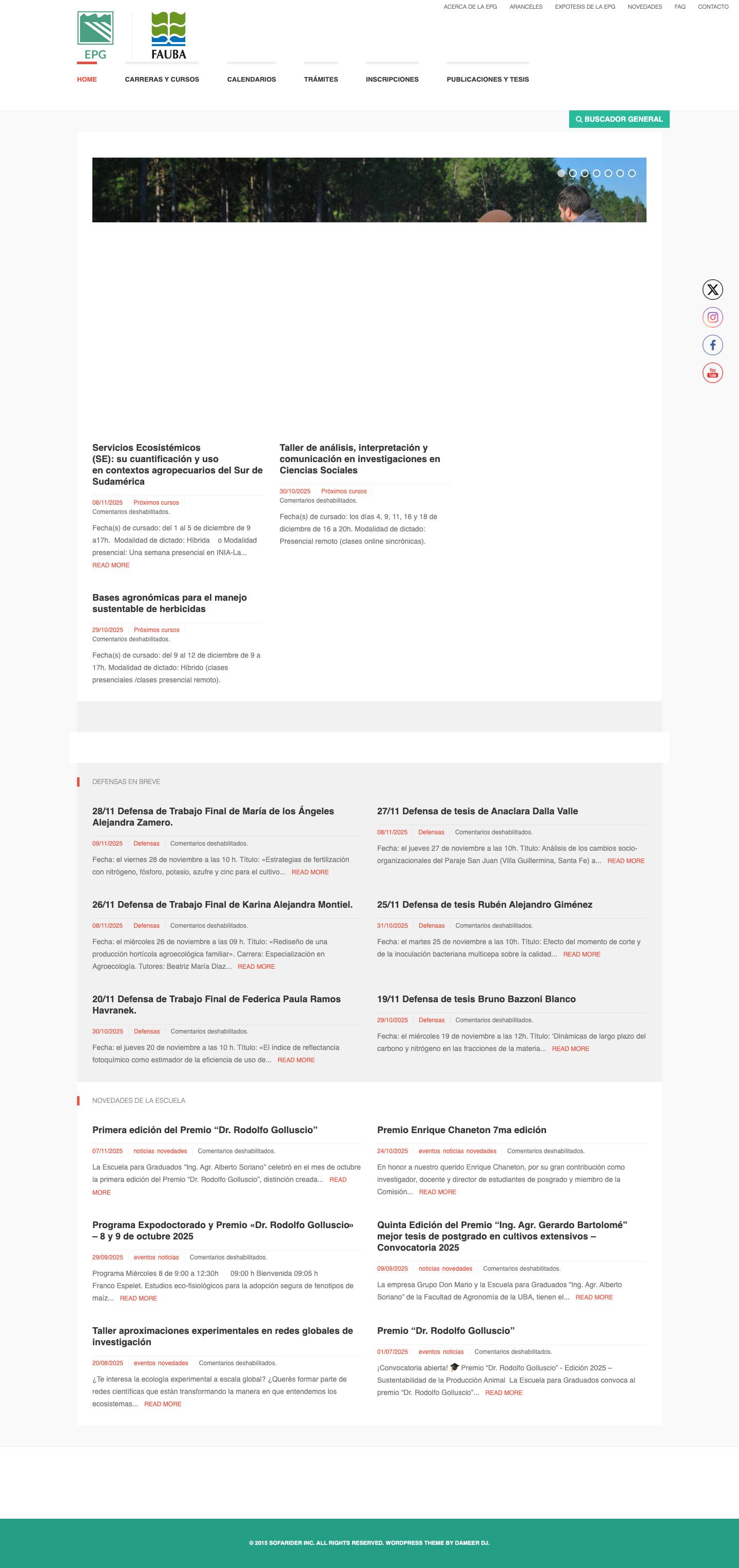 EPG | Escuela para Graduados – Fac. de Agronomía, UBA (FAUBA) - Full Screenshot
