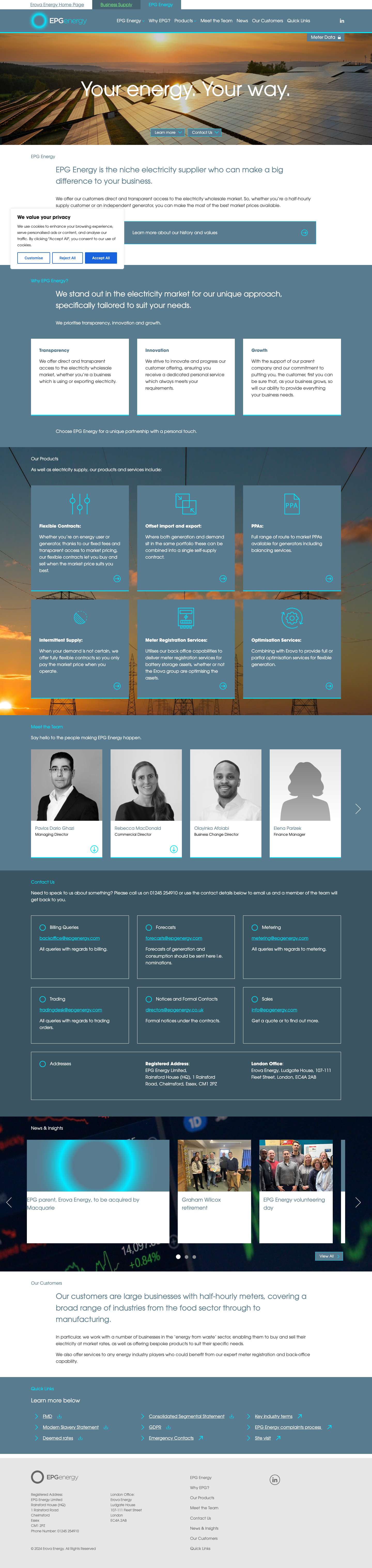 Home - EPG Energy - Full Screenshot