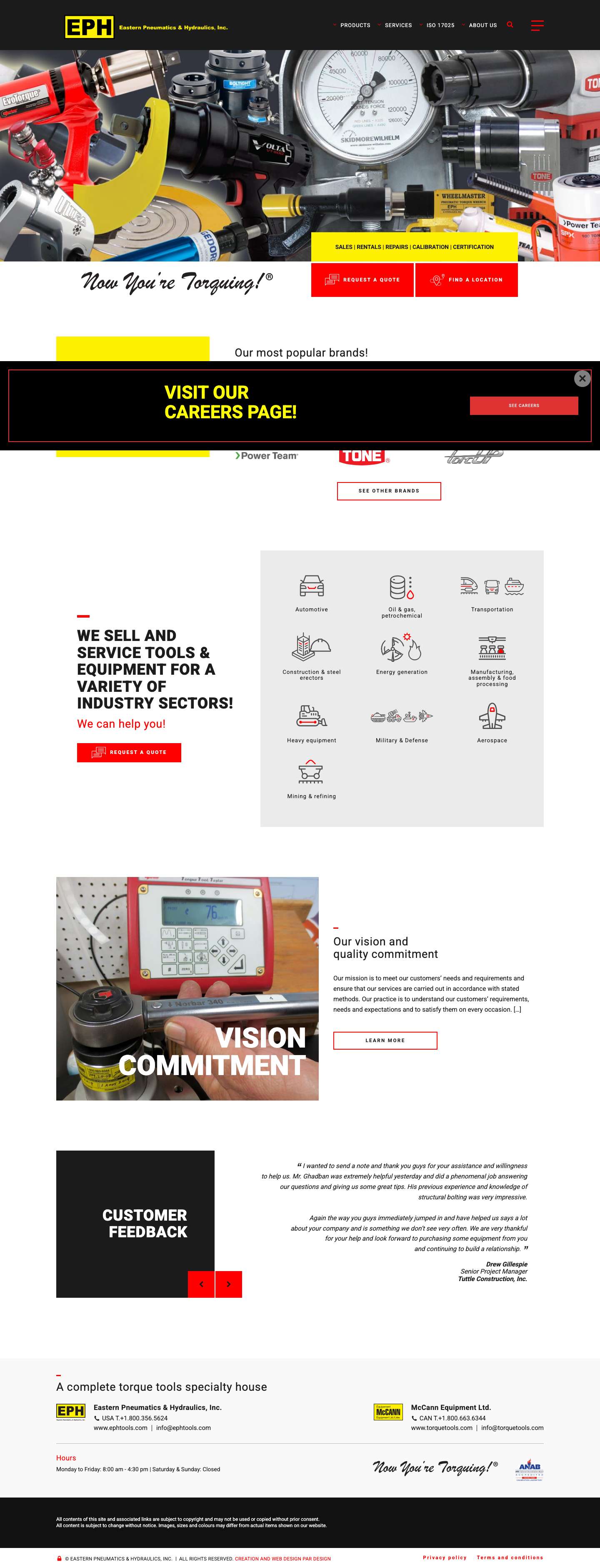 EPH Eastern Pneumatics & Hydraulics, Inc. - Torque & Tensioning Tools phonesearchenvelope-olockprintchevron-leftchevron-rightchevron-upchevron-downlinkedincloud-downloadexternal-link-squareangle-leftangle-rightangle-upangle-downyoutube-playmap-marker - Full Screenshot