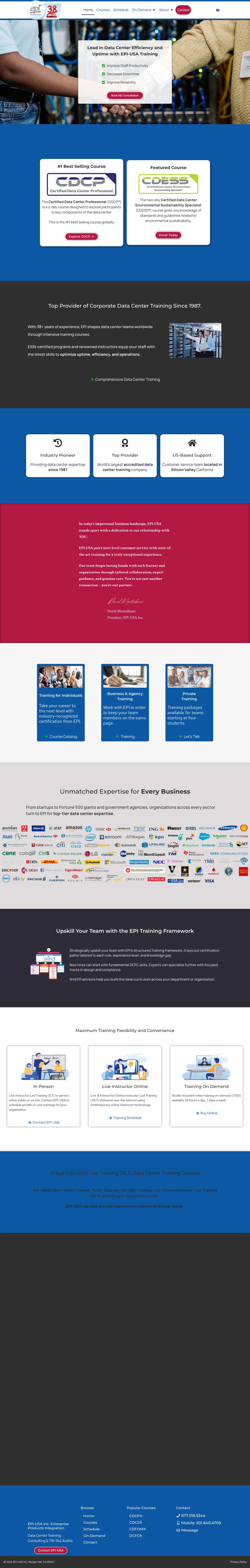 Home | Data Center Training & CertificationCloseClose - Full Screenshot