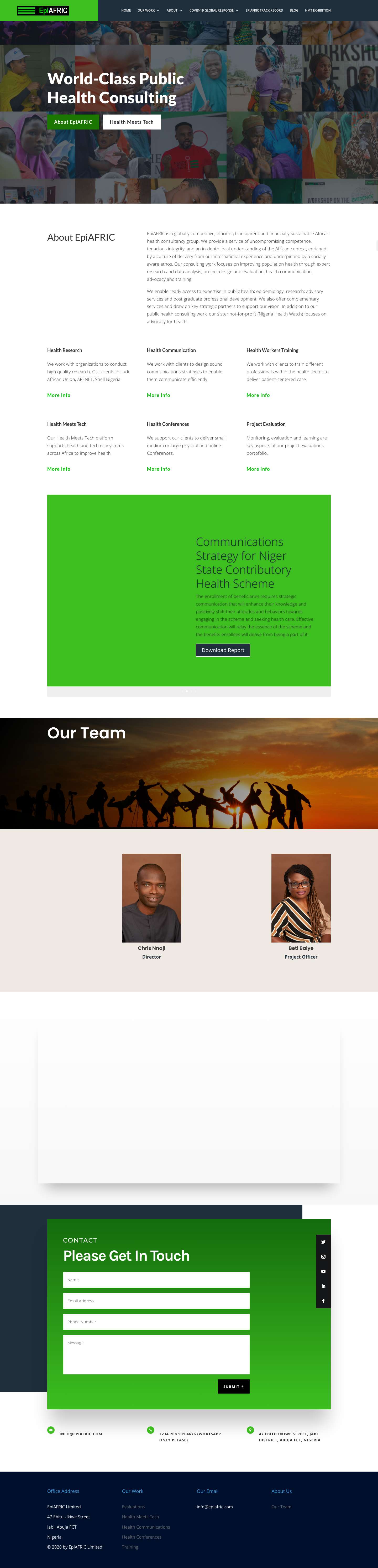 Public Health Consulting | World Class Health Consultancy Services - Full Screenshot