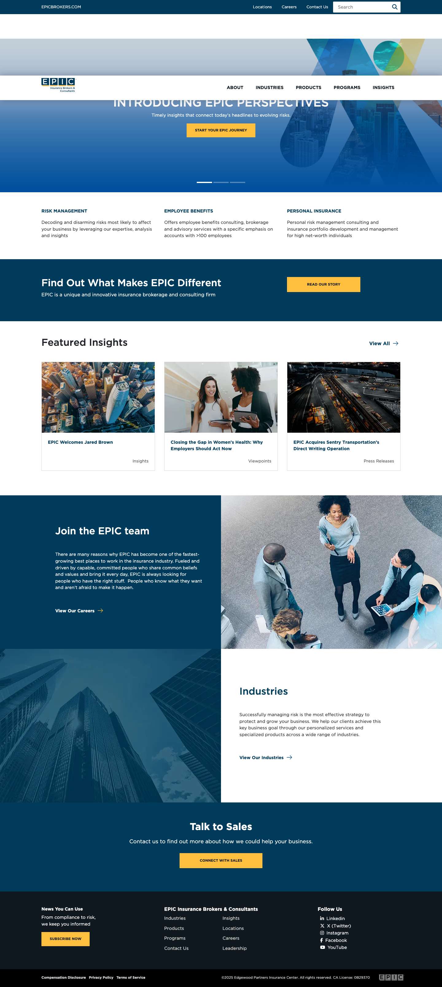 Innovative Insurance Brokerage - EPIC Insurance Brokers & Consultants - Full Screenshot