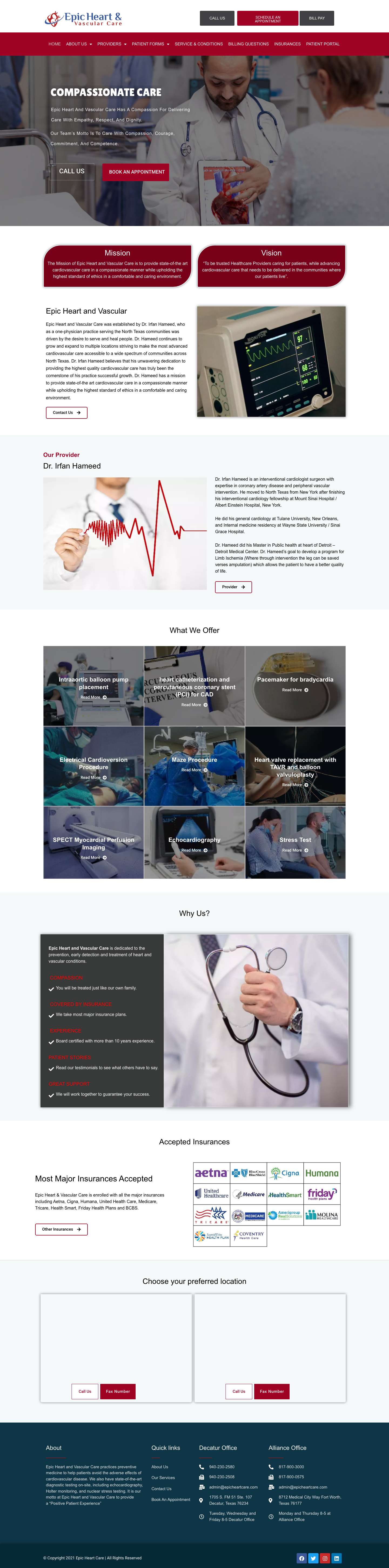 Epic Heart & Vascular Care - Full Screenshot