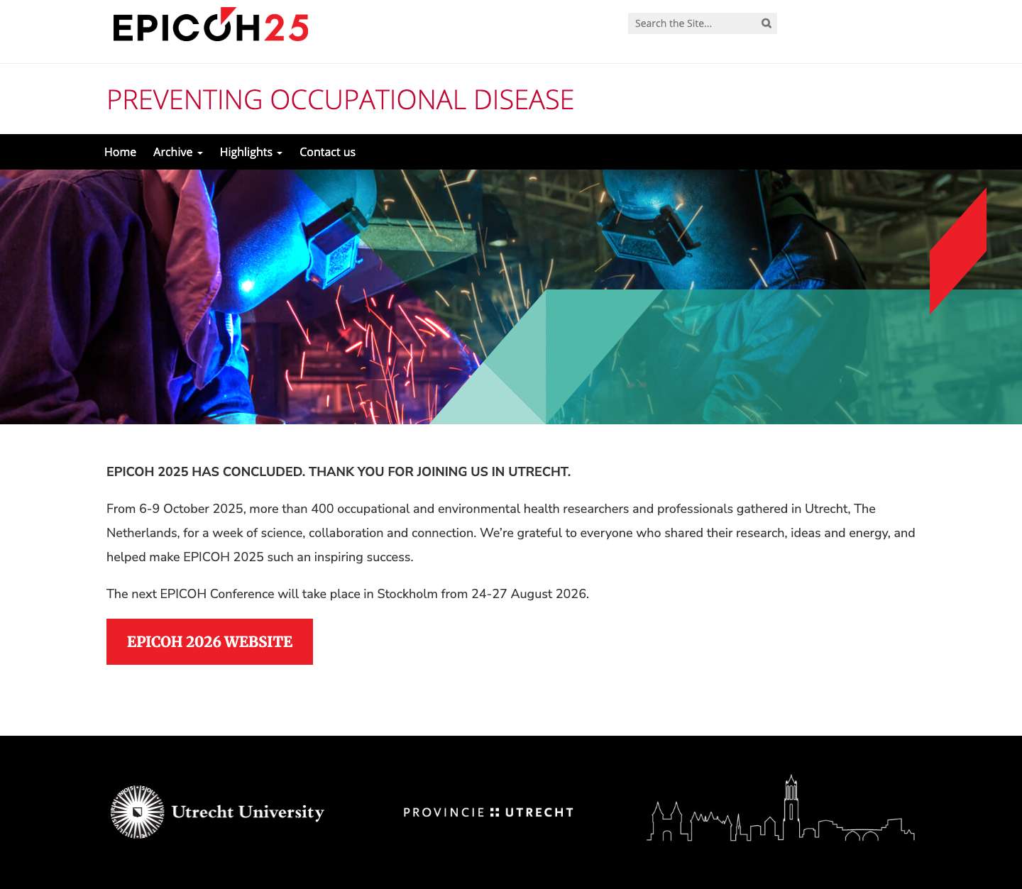 PREVENTING OCCUPATIONAL DISEASE | Preventing Occupational Disease | Home - Full Screenshot