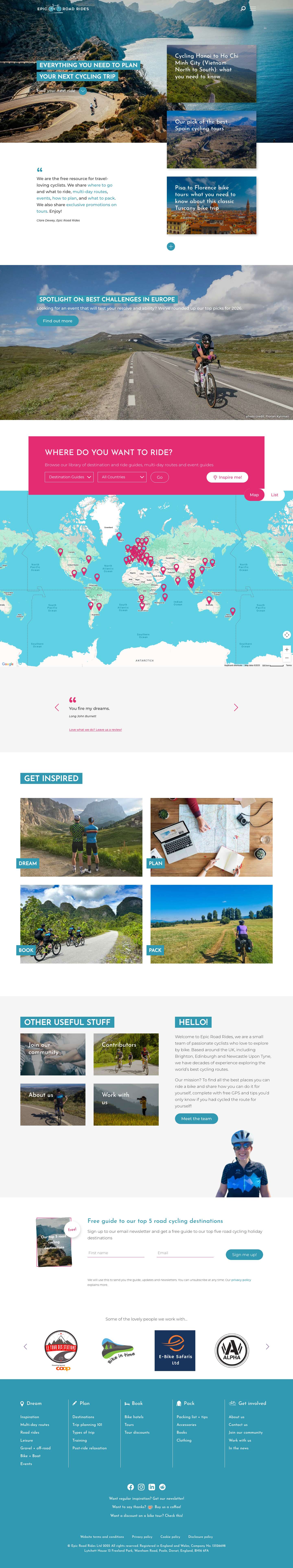 The cycling holiday blog: independent travel info for cyclists - Full Screenshot