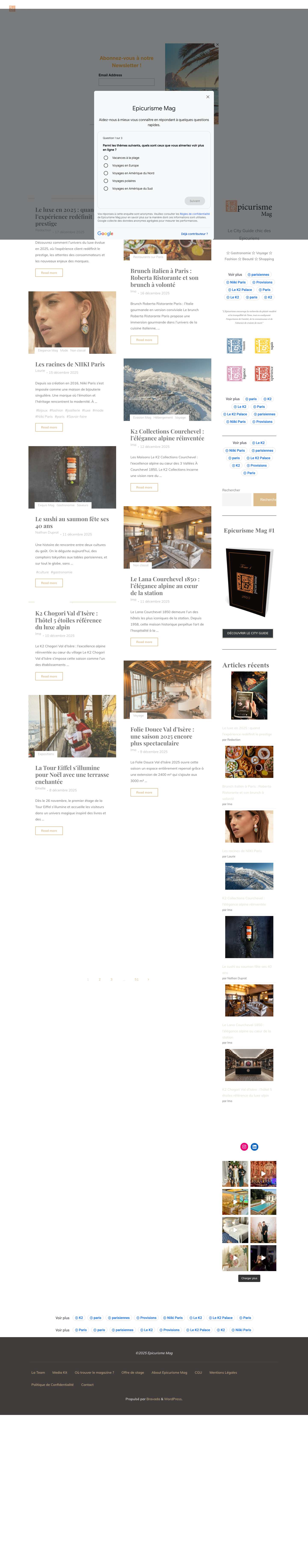 Epicurisme Mag - Le City guide des Epicuriens - Full Screenshot