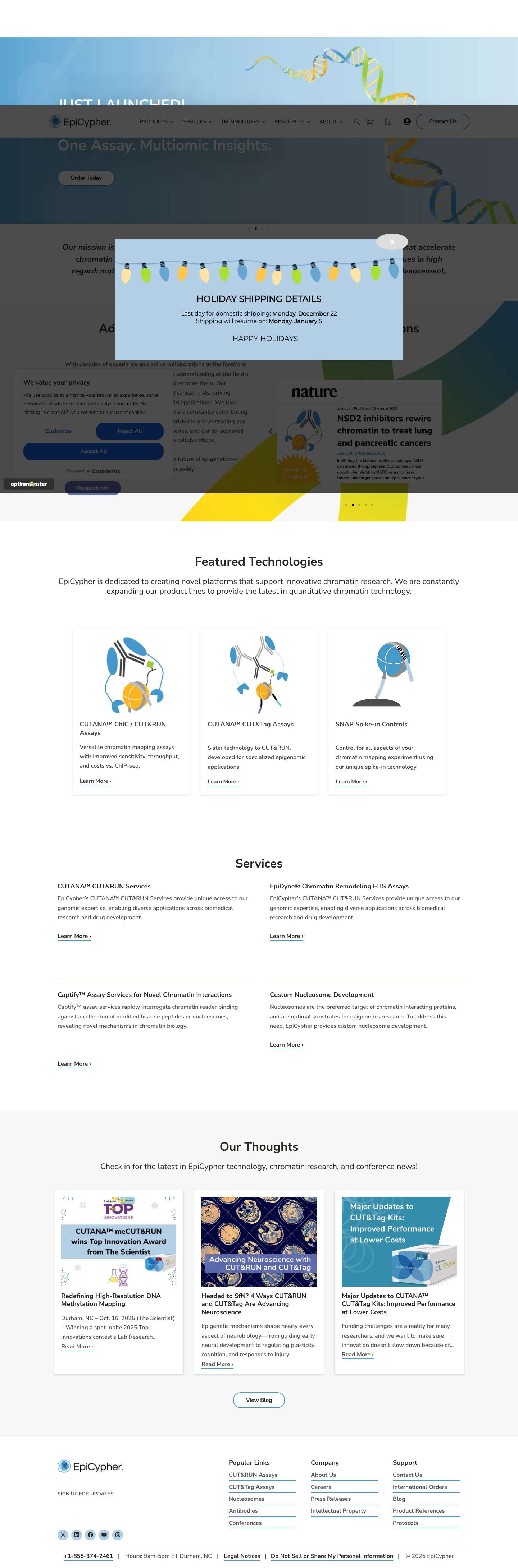 EpiCypher | Bringing Epigenetics to Life | For scientists. By scientists. - Full Screenshot