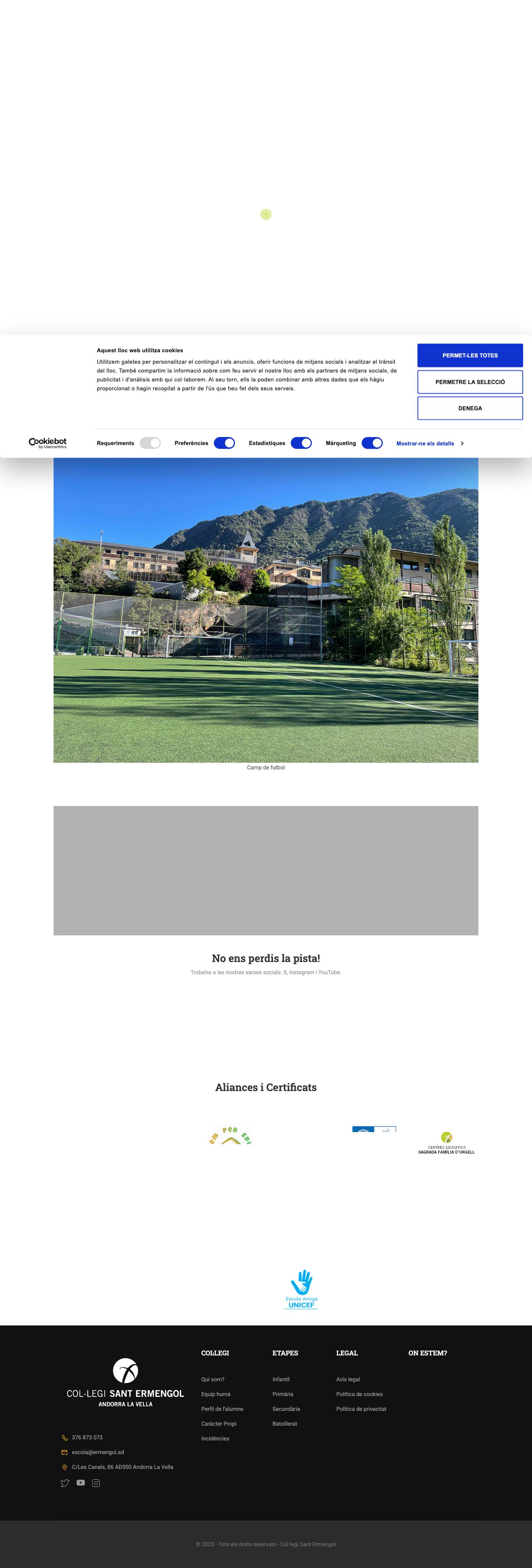 Col·legi Sant Ermengol - Inici - Full Screenshot