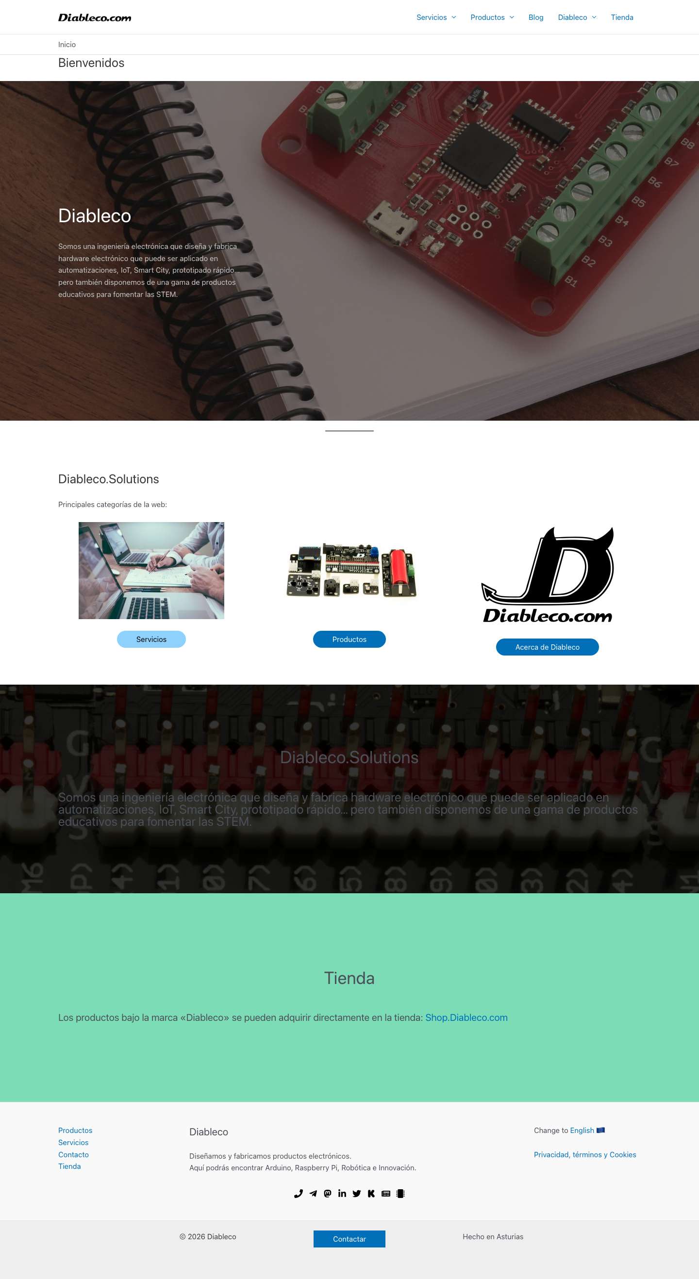 Diableco es Electrónica, Educación y Robótica - Full Screenshot