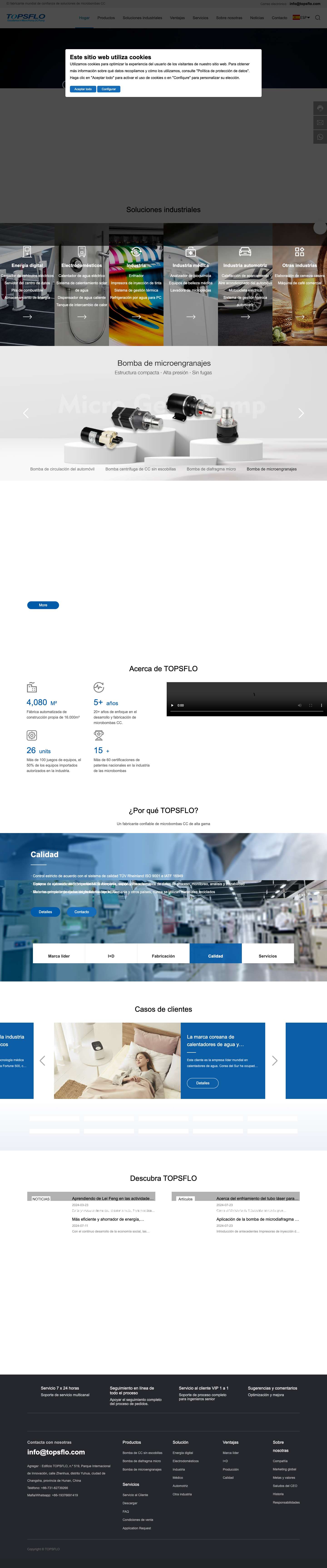 TOPSFLO-fabricante de microbombas de alta gama - Microbomba centrífuga de CC, bomba de diafragma, bomba de engranajes - Full Screenshot