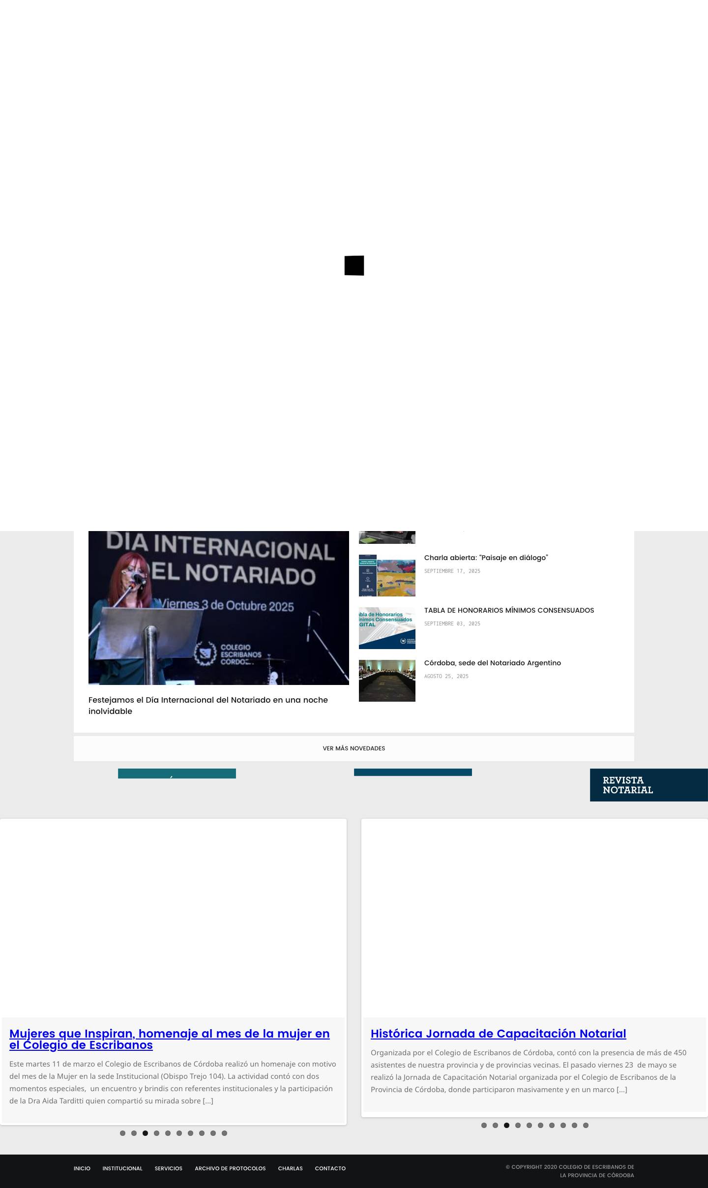 Colegio de Escribanos – Colegio de Escribanos de la Provincia de Córdoba - Full Screenshot