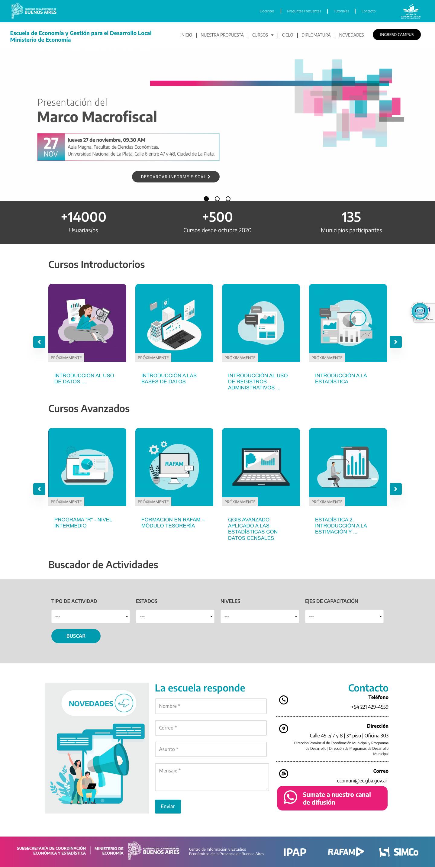 Inicio - Escuela Municipal - Full Screenshot
