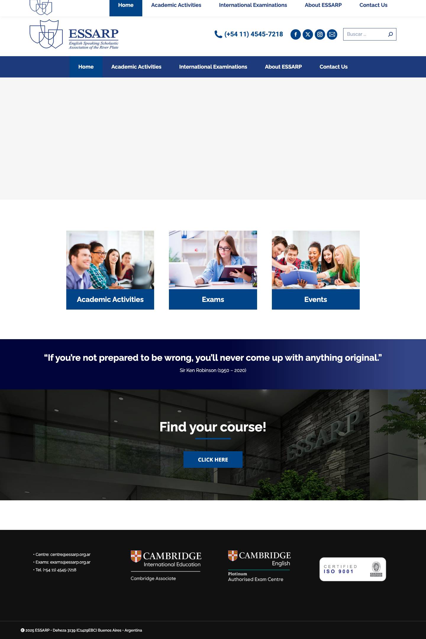 Home - ESSARP - Full Screenshot