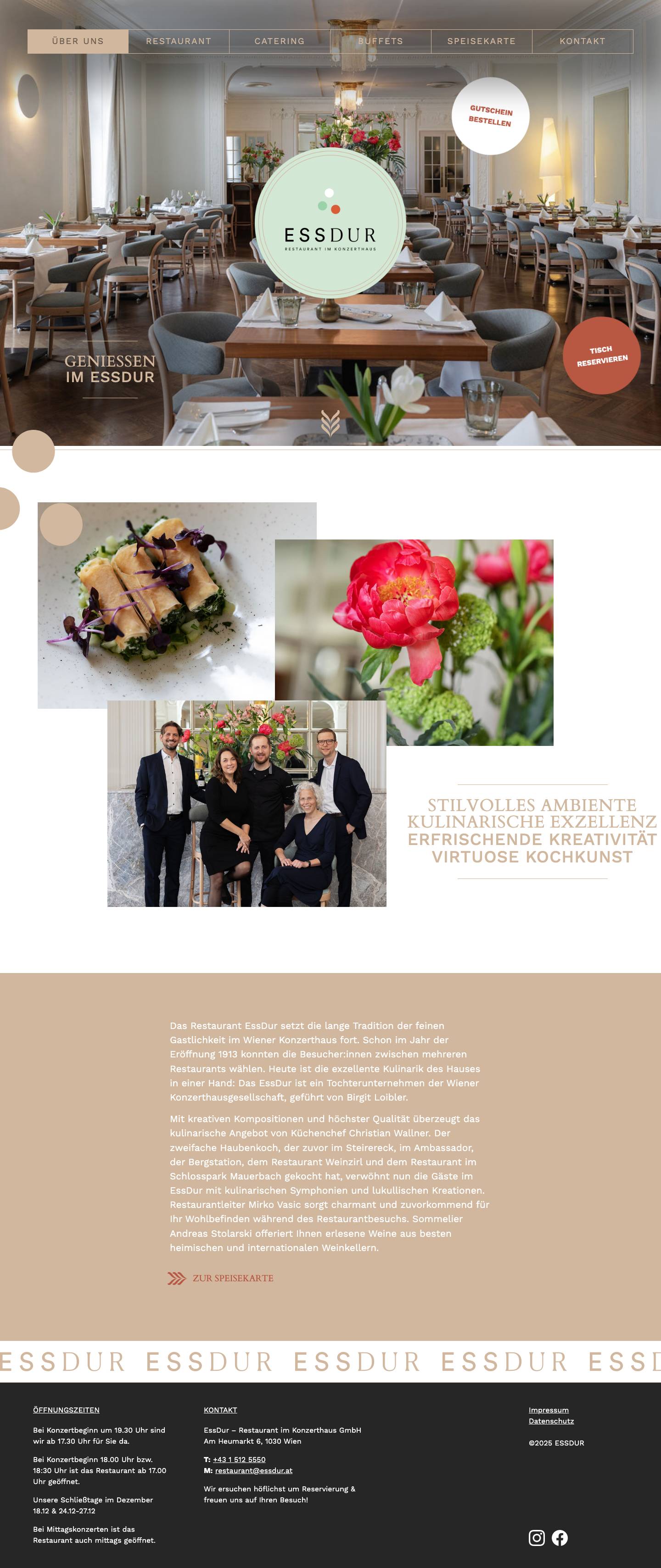 Über uns - EssDur - Full Screenshot